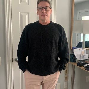 Charcoal Gap Crew Gabled Sweater